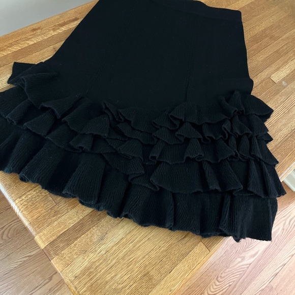 MAGASCHONI BLACK WOOL SKIRT - Picture 7 of 8